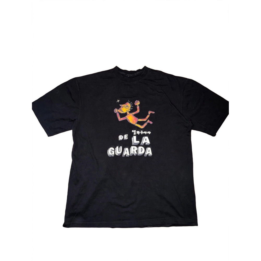 Vintage de La Guarda Shirt Black Graphic Tee Y2K Korean Theater Fuerza Bruta XL